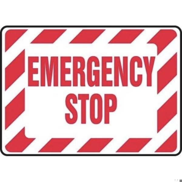 Accuform SAFETY SIGN EMERGENCY STOP 14 in X 20 in MELC543VS - main